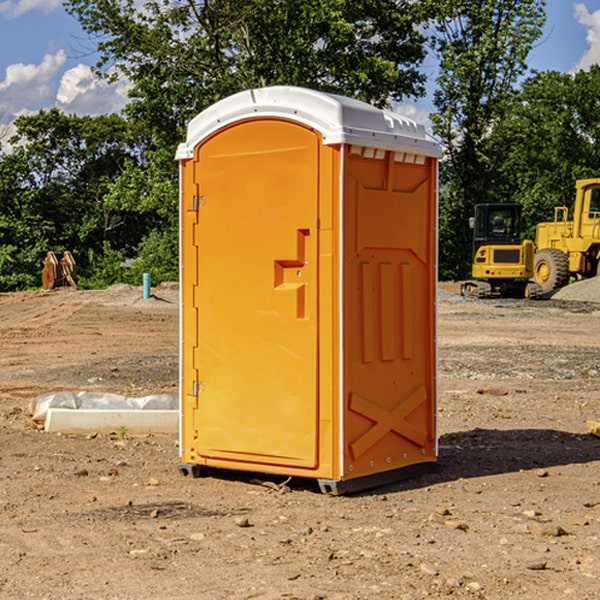 what is the expected delivery and pickup timeframe for the portable toilets in Caplinger Mills